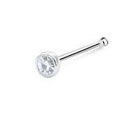 Little Crystal Silver Bone Nose Stud NSKD-1899